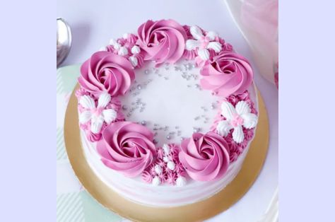 Cream Flower Cake